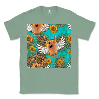 Sage rock n roll hands seamless pattern Classic Tee - HRA Design Shop