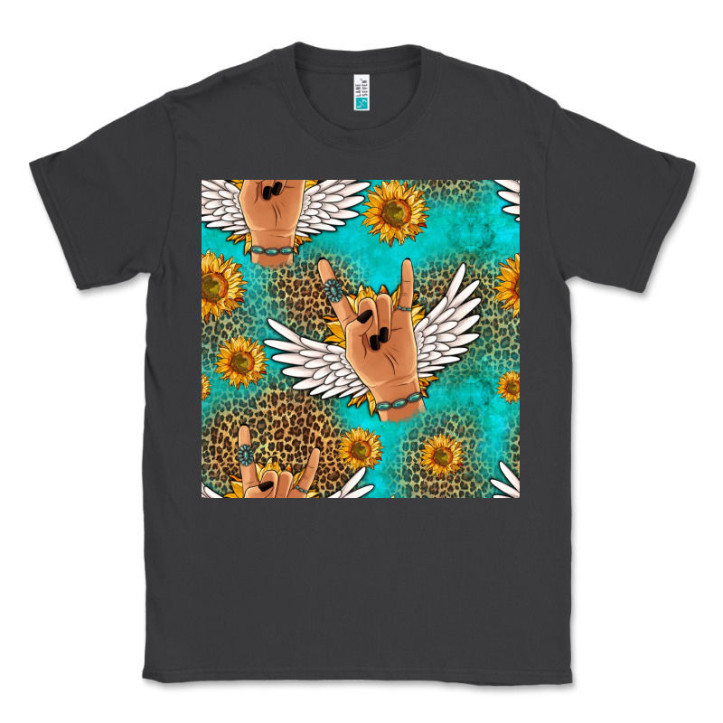 Rock N Roll Hands Seamless Pattern Classic Tee by HRA Design Shop | Teevron