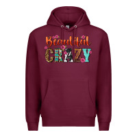 Burgundy beautiful crazy Premium Hoodie - NancyCooperArtShop
