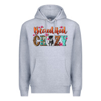 Heather Grey beautiful crazy Premium Hoodie - NancyCooperArtShop