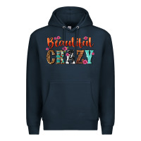 Navy beautiful crazy Premium Hoodie - NancyCooperArtShop