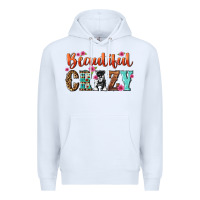 White beautiful crazy Premium Hoodie - NancyCooperArtShop