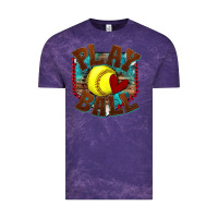 Cloud Purple play ball softball Vintage Tee - texasbilliewilder
