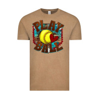 Vintage Coffee play ball softball Vintage Tee - texasbilliewilder