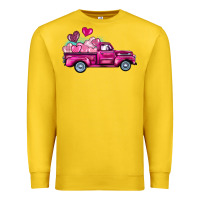 Lemon valentine's day pink truck Premium Sweatshirt - BarkalooDesign