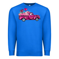 True Royal valentine's day pink truck Premium Sweatshirt - BarkalooDesign
