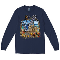 Navy summer Long Sleeve Tee - SublimationCraftShop