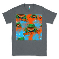 Charcoal Heather funny frogs seamless pattern Classic Tee - HRA Design Shop