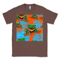Chestnut funny frogs seamless pattern Classic Tee - HRA Design Shop