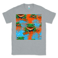 Heather Grey funny frogs seamless pattern Classic Tee - HRA Design Shop