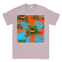 Lilac funny frogs seamless pattern Classic Tee - HRA Design Shop