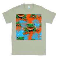 Matcha funny frogs seamless pattern Classic Tee - HRA Design Shop