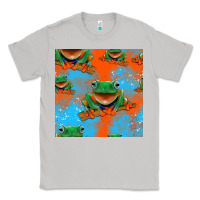 Moon Dust funny frogs seamless pattern Classic Tee - HRA Design Shop