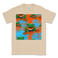Mushroom funny frogs seamless pattern Classic Tee - HRA Design Shop