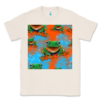 Natural funny frogs seamless pattern Classic Tee - HRA Design Shop