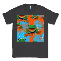 Smoke funny frogs seamless pattern Classic Tee - HRA Design Shop