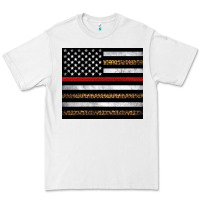 White thin red line American flag leopard Premium Tee - Artiststas