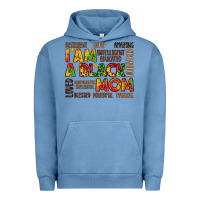 Pigment Pebble Blue i am a black mom Urban Hoodie - LillyAllenDesigns