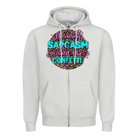 Dove Grey throwing sarcasm around like confetti Zipper Hoodie - AdoDesignShop