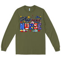 Army Green American Nurse Long Sleeve Tee - Neo Western