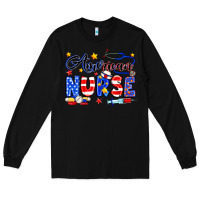 Black American Nurse Long Sleeve Tee - Neo Western