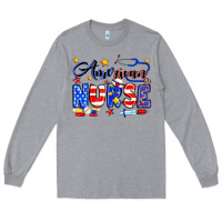 Heather Grey American Nurse Long Sleeve Tee - Neo Western