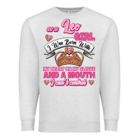 Oatmeal Heather As A Leo Girl I Was Born With My Heart On My Sleeve And A Mouth Premium Sweatshirt - Jasminsmagicworld
