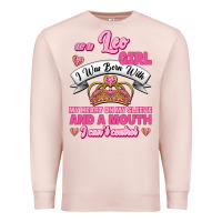 Pale Pink As A Leo Girl I Was Born With My Heart On My Sleeve And A Mouth Premium Sweatshirt - Jasminsmagicworld