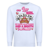 White As A Leo Girl I Was Born With My Heart On My Sleeve And A Mouth Premium Sweatshirt - Jasminsmagicworld
