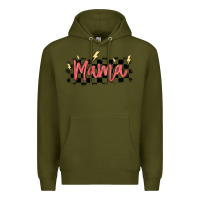 Army Green checkered mama Premium Hoodie - MaliasSmallBusiness
