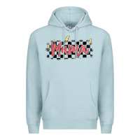 Blue Mist checkered mama Premium Hoodie - MaliasSmallBusiness