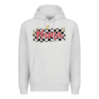 Dove Grey checkered mama Premium Hoodie - MaliasSmallBusiness