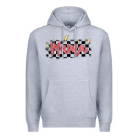 Heather Grey checkered mama Premium Hoodie - MaliasSmallBusiness
