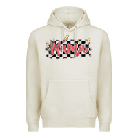 Oatmeal Heather checkered mama Premium Hoodie - MaliasSmallBusiness