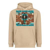 Mushroom gemstone and cross with cowhide Heavyweight Hoodie - Artiststas