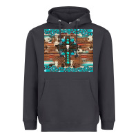 Smoke gemstone and cross with cowhide Heavyweight Hoodie - Artiststas