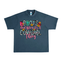 Midnight Navy boots and bling it s a cowgirl thing Urban Heavy Tee - Zillion Design Studio
