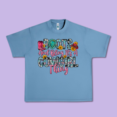 Boots And Bling It S A Cowgirl Thing Urban Heavy Tee Designed By Zillion Design Studio