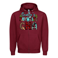 Burgundy santas favorite cna Zipper Hoodie - JahusDesignShop