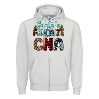 Dove Grey santas favorite cna Zipper Hoodie - JahusDesignShop