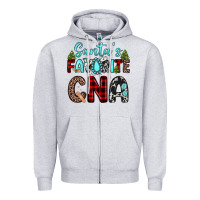Heather Grey santas favorite cna Zipper Hoodie - JahusDesignShop