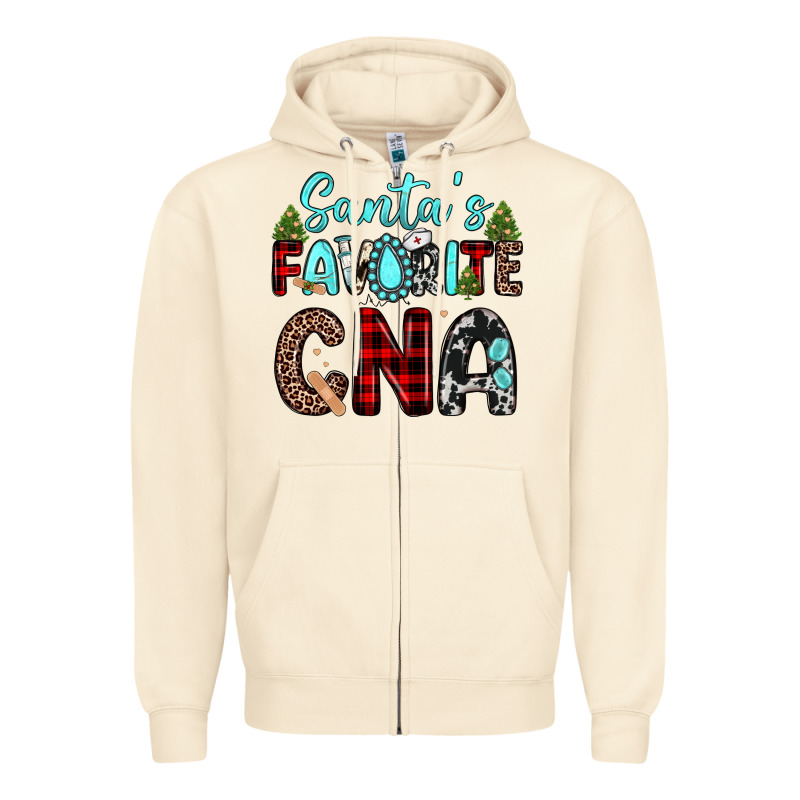 Santas Favorite Cna Zipper Hoodie by JahusDesignShop | Teevron