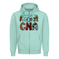 Seafoam santas favorite cna Zipper Hoodie - JahusDesignShop