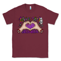 Burgundy this girl loves halloween Classic Tee - CowhideDigitalArt