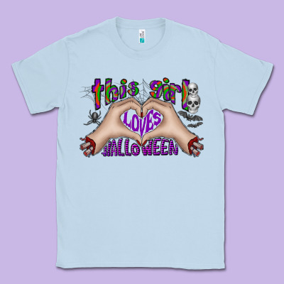 This Girl Loves Halloween Classic Tee Designed By Cowhidedigitalart