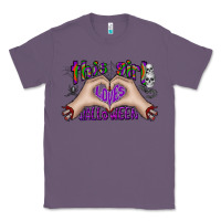 Lavender this girl loves halloween Classic Tee - CowhideDigitalArt