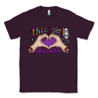 Plum this girl loves halloween Classic Tee - CowhideDigitalArt