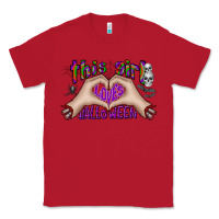 Red this girl loves halloween Classic Tee - CowhideDigitalArt