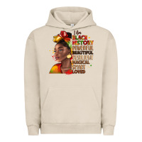Pigment French Oak i am black history Urban Hoodie - LillyAllenDesigns