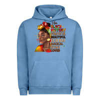 Pigment Pebble Blue i am black history Urban Hoodie - LillyAllenDesigns